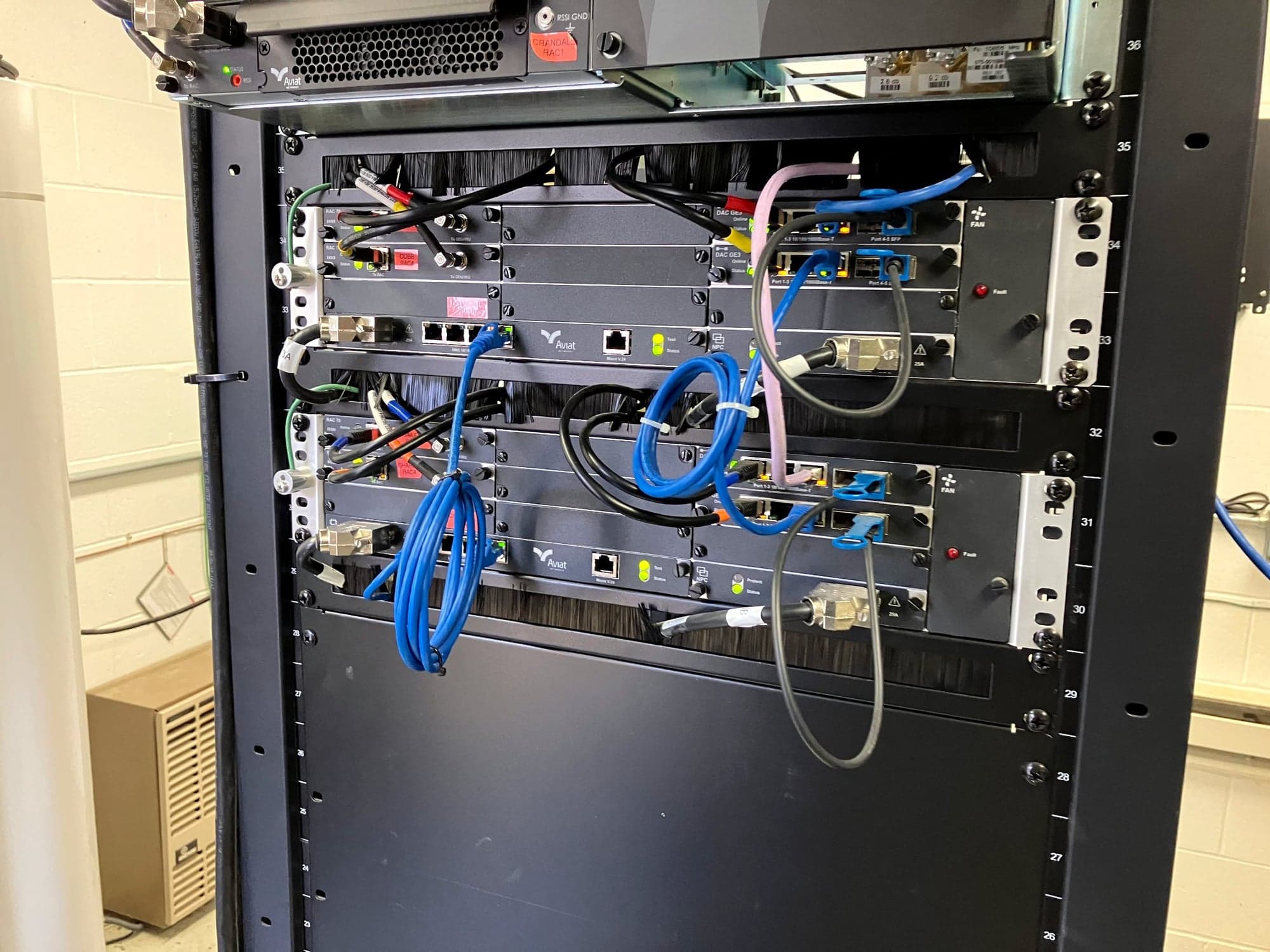 Network rack with patched switching